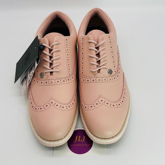 G/Fore Women's Brogue Gallivanter Blush Leather Golf Shoes G4LS22EF08 Size 9 - Picture 3 of 10